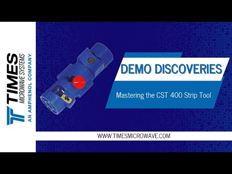 Video met uitleg over de CST400 coax strip tool door times microwave